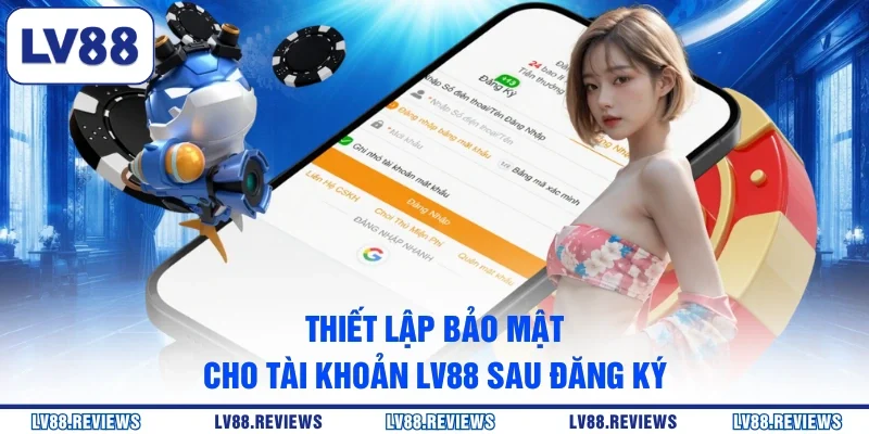 Thiết lập bảo mật cho tài khoản LV88 sau đăng ký